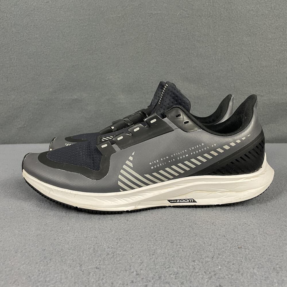 Nike Air Max Pegasus 36 Shield Shoes Womens Size 11 Black Running AQ8006-003 - Picture 10 of 15